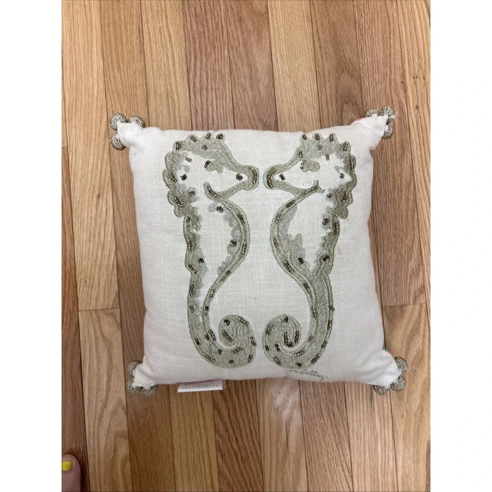 Lilly Pulitzer Exclusively for Pottery Barn Reversable Embroidered Pillow